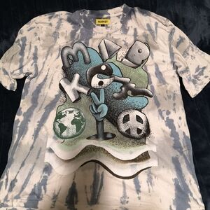 Market Adults Tie-Dye Graphic Tee - Blue and White